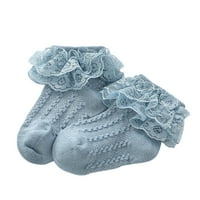 Dojenčad dječje čarape pamučne čipke prozračne čarape Frilly gležnjačke čarape 0-5y