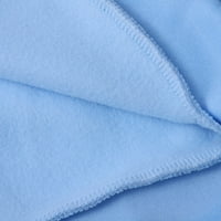 Jesen Zimske dukseve za žene dugih rukava, pulover na vrhu dugih rukava kvartal štanda za ovratnik s džepom plavom m