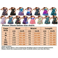 Sanviglor Womens Swinger Swing kratke mini haljine Tunička klizačka haljina Ležerni odmor 15 m