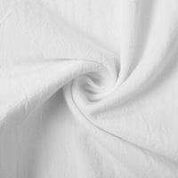 Wozhidaoke teretni hlače Žene Žene Ležerne prilike sa labavim pamukom i linijama Ležerne prilike Soild Colorcropped elastične struine pantalone White XL