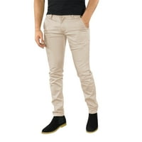 Muške hlače Ležerne prilike, čvrste tanke hlače sa zatvaračem za pantne pantalone hlače za pantalone