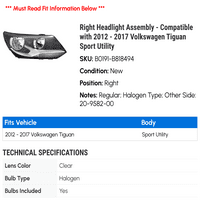 Sklop desne slike - kompatibilan sa - Volkswagen Tiguan Sport uslužni program
