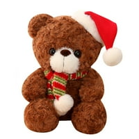 Božićni šešir Teddy medvjed lutka plišana igračka tamna boja medvjeda anime lik punjena igračka mekani