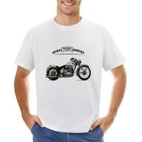 Vintage motocikl Rebel Riders Vintage Majica Muške pamučne klasične Crewneck kratki rukav Tees Unise White 5xl