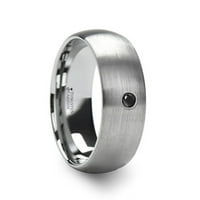 Tungsten Carbide brušeni završni prsten sa crnim dijamantima i