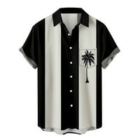 EdVintorg Havajska majica kratki rukav Nova odobrenje Moda Havajski stil Casual FAVESIH BAKE Košulje Summer Prevelike odjeću