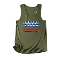Ženske američke cisterne zastava za 4. srpnja Košulje bez rukava bez rukava Dan nezavisnosti Dan za