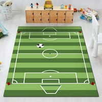 Hesocy fudbalski tepih sa klizanjem, mogućnost za pranje i buku sa nogometnim poljem - idealno za dnevne