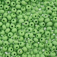 Češke staklene sjemenke perle neprozirne zelene, 24g bočica