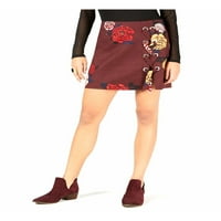 Projekt Ženska čipka - mini suknja, crvena, x-velika