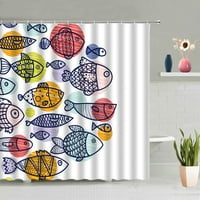 Crtani ribnjak za zavjese ocean životinjski kupatilo pribor Set zidnih zavjesa vodootporna zaslona za