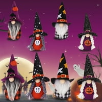 Halloween Gnome Doll Plish Beard bezsečni patuljak ELF Holiday Stol Ormants Pumpkin Bat Skeleton Ghost