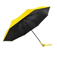 Kišni kišobran Vjetrootporni putni kišobran lagani izdržljivi sklopivi kišobran žuti