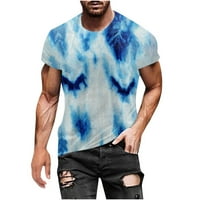 Leesechin vrhovi za muškarce Clearence Trendy Summer Decline majica 3D štampanje uzorak kratki rukav