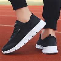 Cipele za trčanje za muškarce Modne crne tenisice mrežice prozračne lagane sportske tenisice čipke Up