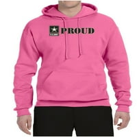 Divlji Bobby, ponosna američka vojska Star Logo, Americana American Pride, Unise Graphic Dukserice, Neon Pink, Medium