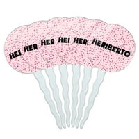 Cupcake Heriberto, tipovi - set - ružičaste mrlje