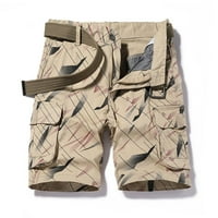 Hwmodou muške teretne pantalone za patchwork ispisane pamučne kotrpeće proljeće ljetne trendi muške
