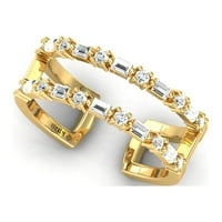 14K čvrsti zlatni dijamantni prsten, vjenčani prsten, podesivi dijamantski nakit, poklon za mamu