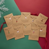 Welling Božićna ogrlica Santa Claus Svečani dodaci Blassing Božićno stablo Pomicanje božićne kartice Privjesak za poklon