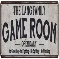 Lang Family Game Room Country Metal Sign 106180042087