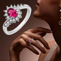 Bacc pribor za prstenje zvoni i muški srebrni prstenovi za žene ženske prstenove za žene za žene sjajne prstenove rings crvena 7