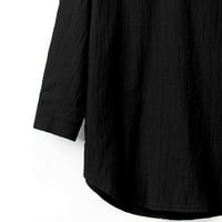 Polo gumb Up majice za muškarce Bodi, muški modni casual okruglog rukava s rukavima majica majica s majicom TOP Blackm