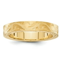 Čvrsto 14K žuto zlato jedinstveno vjenčani prsten veličine 8