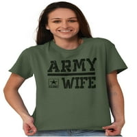 Vojna supruga vojnog vojnika ponosa Ženska grafička majica majica Tees Brisco brendovi 3x