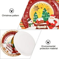 Božićna zabava opskrbljuje papirne ploče za jednokratnu ploču za jednokratnu ploču
