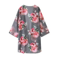 Cardigan za žene Ženska modna ženska tečnost Kimono Cardigan Otvorena prednja haljina tiskana šifon bluza Labavi vrhovi