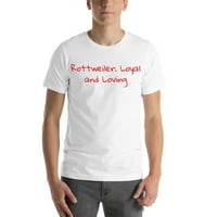 Rukom sa pisanom rotweiler: lojalna i ljubavna pamučna majica kratkih rukava od nedefiniranih poklona