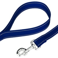 Country Brook Petz® Premium Royal Plavi reflektirani ovratnik za pse i povodac - Veliki