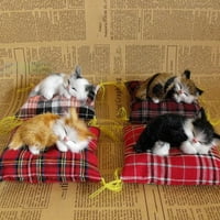 Kripyery simulacija mačja modela sa bazom za jastuk Fau Fur 3D izgled simpatični minijatrijski minijaturni