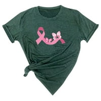 Smiješni rak dojke ružičaste vrpce Žene Poklon majica Kratki rukav Okrugli izrez Grafički tees Green