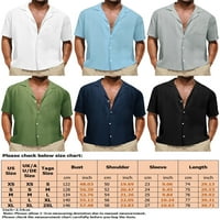 Glonme Muške vrhove rever vrat Ljetne košulje kratki rukav bluza muškarci Havajska majica Labavi gumb