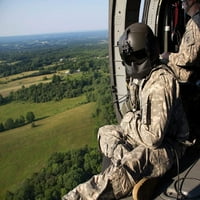 Šef vojne posade izgleda vrata uh-crni hawk helikopterski poster za ispis Stocktrek slika