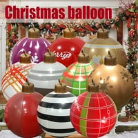Popvcly Veliki sretni božićni ukras na napuhački baloni snjegović santa claus čarapa dekoracija drva