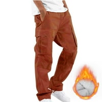 Otvok muški čvrsti višestruki džepovi na otvorenom ravno tipom fitness hlače hlače pantalone