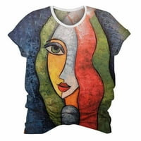 Ženski vrhovi Žene Ljeto Vrhunsko apstraktno Ispis Bluza s majicama s kratkim rukavima