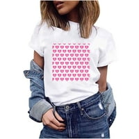 Majice za karcinoma dojke za žene ružičasti kratkih rukava kratki kratki majica Ljetna bluza Labavi
