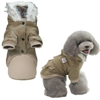 Pas zimski kaput, kaputi za pse za male pse zima, zimski pas sa džepovima, topla za pse - m