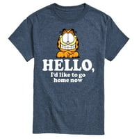 Garfield - Pozdrav idi kući sada - mušku grafičku majicu kratkih rukava