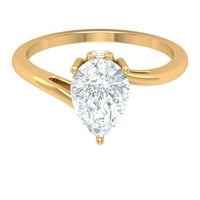 Suzavac Moissanite Solitaire zaručni prsten za žene ,, 14k žuto zlato, SAD 6,50