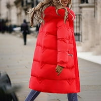 Skijaške jakne FVWitlyh za žene Zimska dama ženska topla duga kaput jakna parka odjeća
