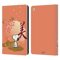 Dizajni za glavu Službeno licencirani kikiriki orijentalni snoopy Sakura kožna knjiga novčanik poklopac Kompatibilan sa Apple iPad zrakom