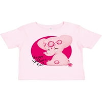 Inktastic Happy majčin dan Aditi Pink Elphant Mega Slatka poklona Toddler Toddler Girl Majica