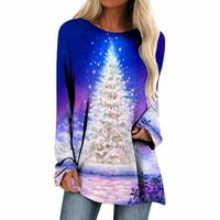 Skeletna jakna vesela božićna majica ženske casual plus veličina pulover dugih rukava jesen zima tanki