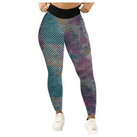 Ketyyh-Chn joga hlače za žene Visoko struk mekani plat otcut široke noge joga hlače Multicolor, XL