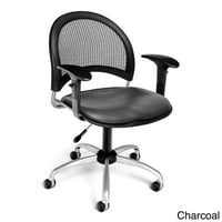 Model Series Model 336-VAM-AA Anti-mikrobni antikakterijski vinilni okretni stolica sa rukama, crna